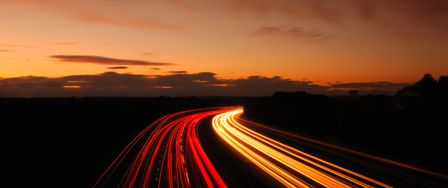 Motorway at night