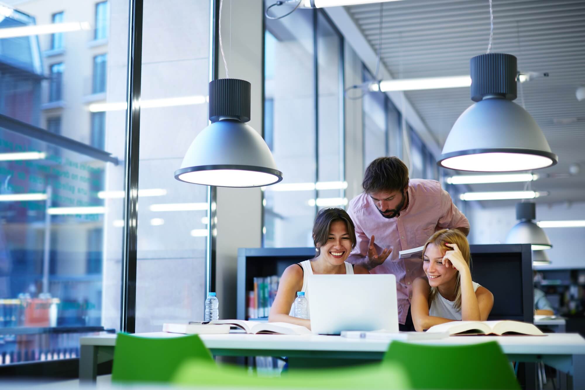 Group of people talking in the office